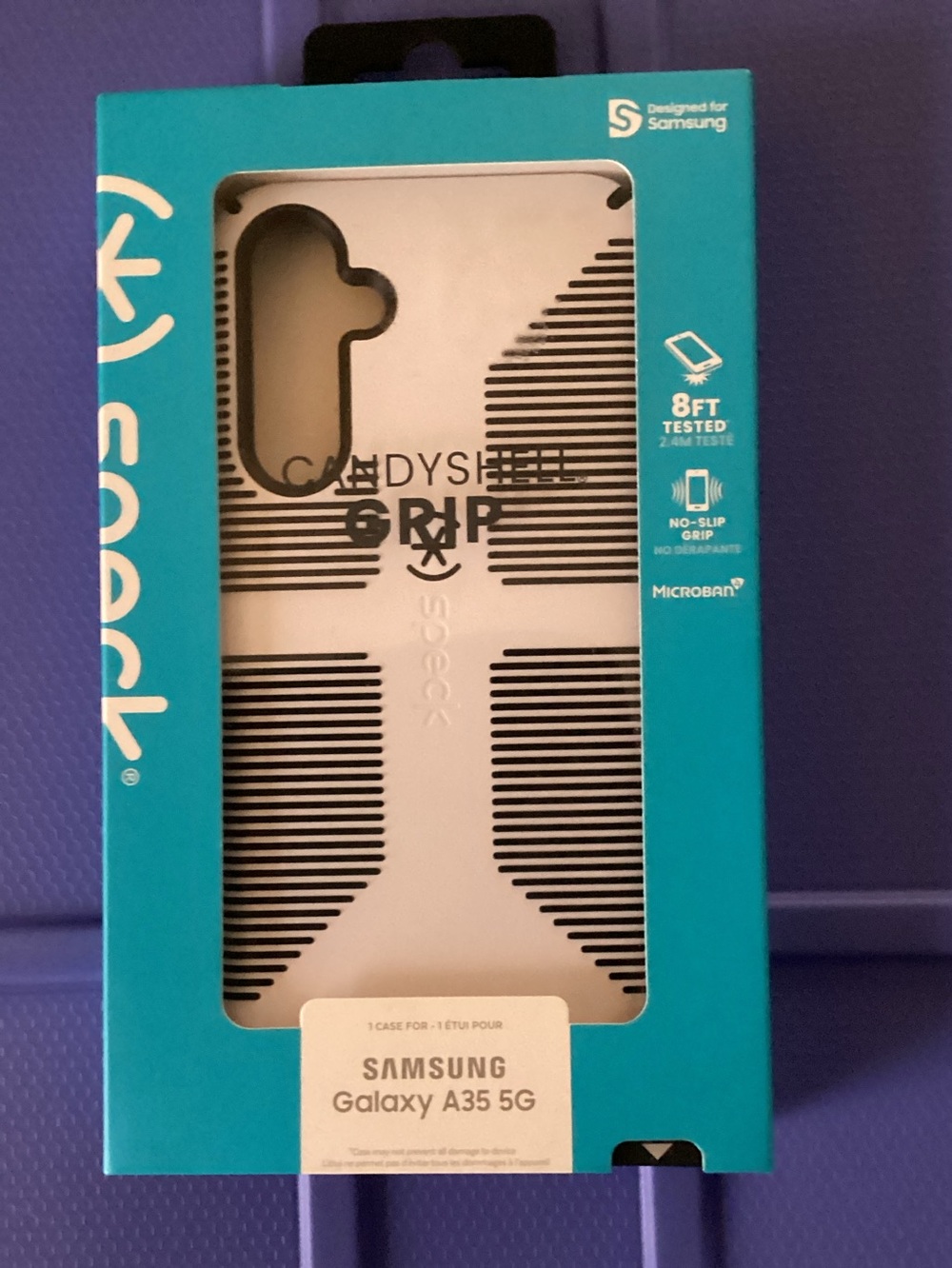 Candy Shell Protective Phone Case for Samsung Galaxy A35 5G - White/Bl